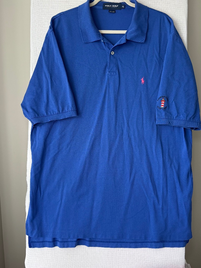 Harbour Town Golf Links Mens Xl Blue Polo Golf Brand Shirt 100 Cotton S